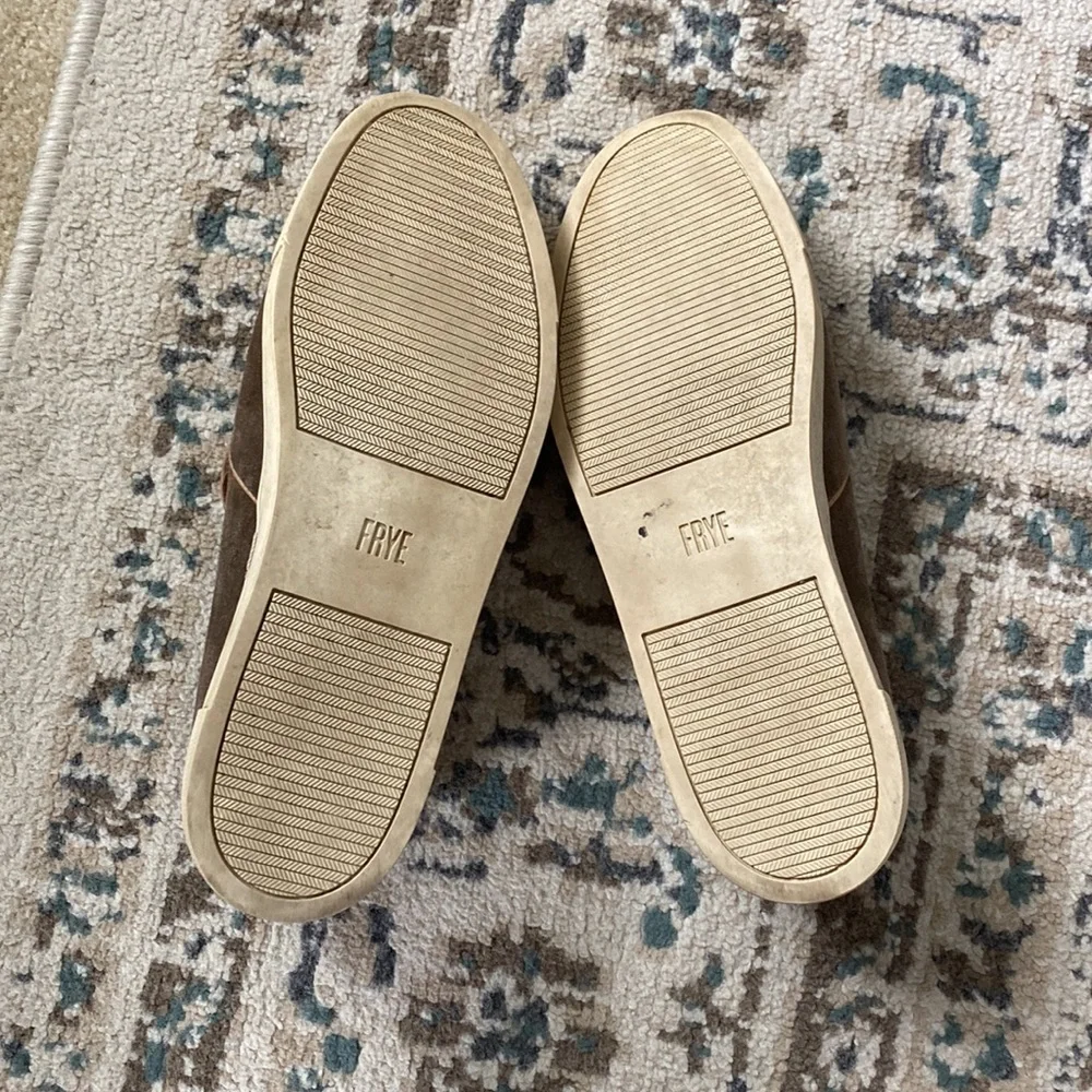 Frye Brown Suede Tassel Slip-On Sneakers